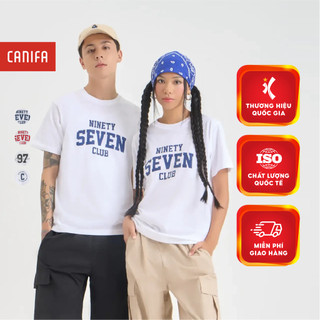 Áo phông unisex CANIFA áo thun cotton dáng boxy có hình in CANIFA 5TS24S011