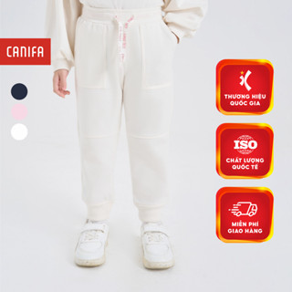  Quần nỉ bé gái CANIFA cạp chun bo gấu dáng basic dễ phối đồ 1BP24W002 