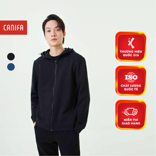 Áo khoác nỉ nam CANIFA khoác dệt kim interlock nam dài tay giữ nhiệt tốt 8OT23W021