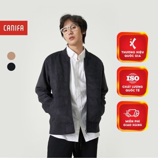 Áo khoác nam CANIFA áo bomber da lộn 2 lớp chần bông 8OT23W009