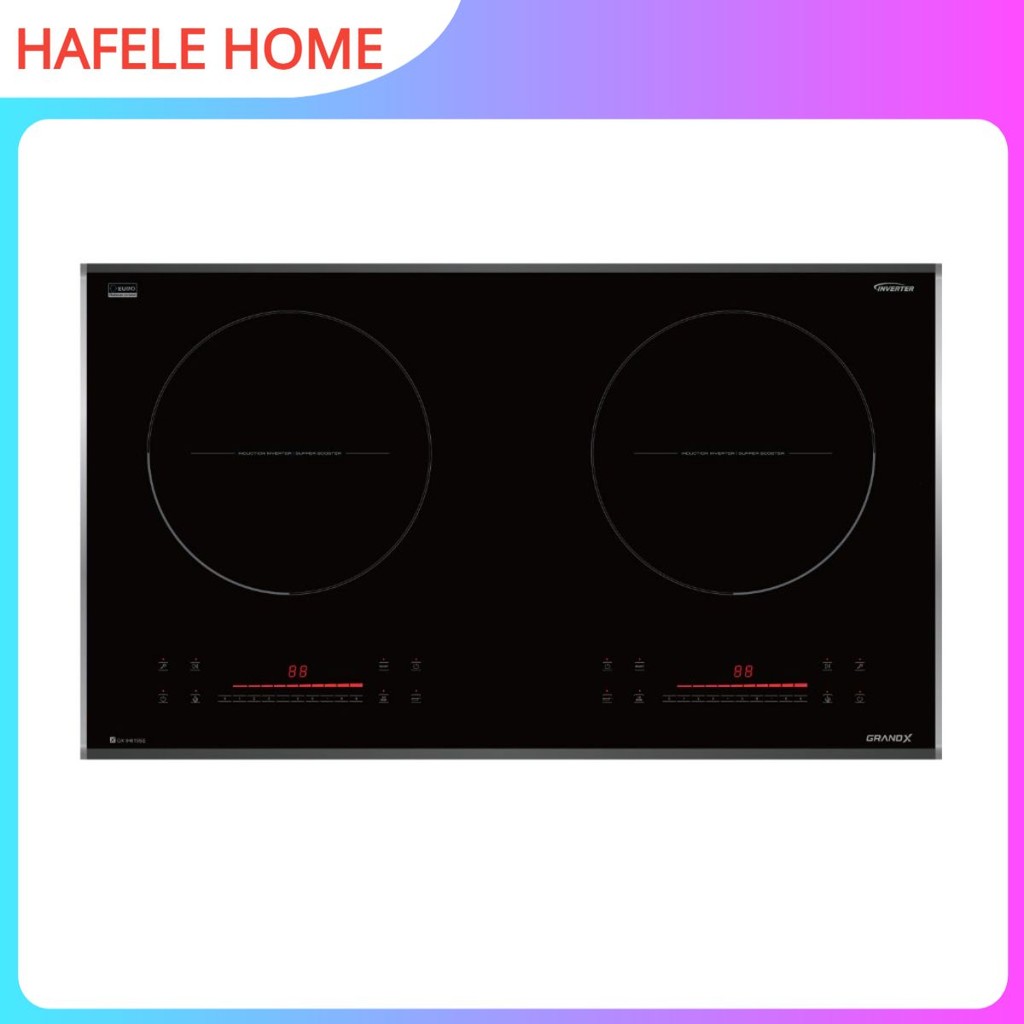 Bếp từ đôi GrandX GX IH615SE Series 6, mặt kính EURO Platinium, công nghệ Inverter thông minh - EEH