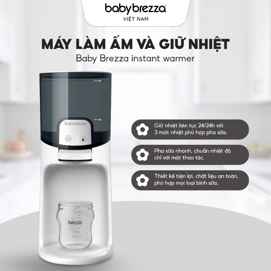 [CHÍNH HÃNG] Máy làm ấm và giữ nhiệt Baby Brezza pha sữa nhanh chóng chuẩn nhiệt độ - Bảo hành 1 năm