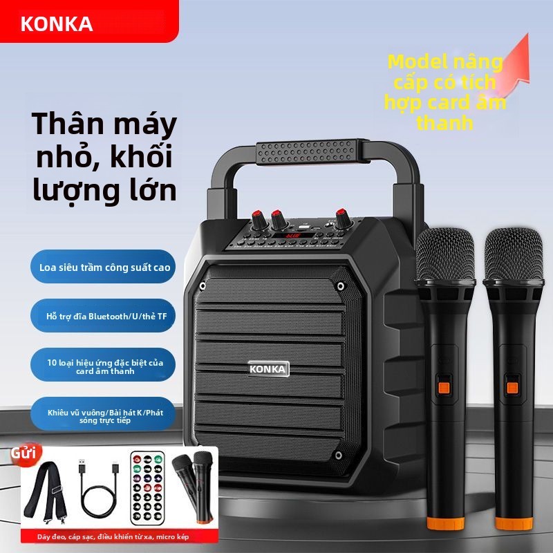 Loa nhảy vuông Konka Loa Bluetooth ngoài trời K Micro cầm tay nhỏ gọn tích hợp Song