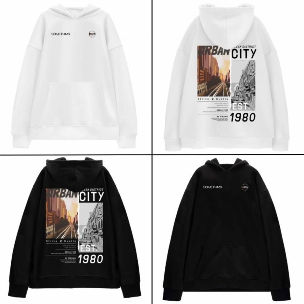 Áo Hoodie Unisex URBAN CITY 1980 Phong Cách Đường Phố Phối Hình In Cực Chất Hàng Nỉ COTTON ẤM ÁP