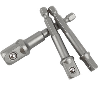  Bộ 3 Đầu Chuyển Đổi Khẩu Bulong 1 4" 3 8" 1 2" Dùng Cho Máy Khoan và Bắn Vít Tiện Lợi 