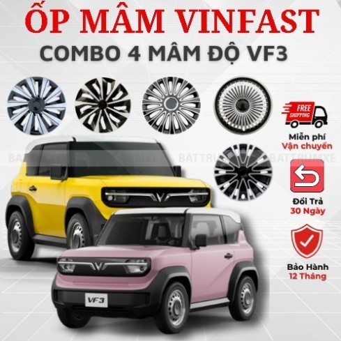 Ốp lazang VF3 lốp R16 - ốp lazang xe điện vinfast VF3 - ốp chụp mâm xe vinfast VF3