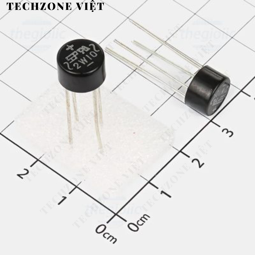[10 Cái]- 2W10 Diode Cầu Chỉnh Lưu 1KV 2A TechZone Việt