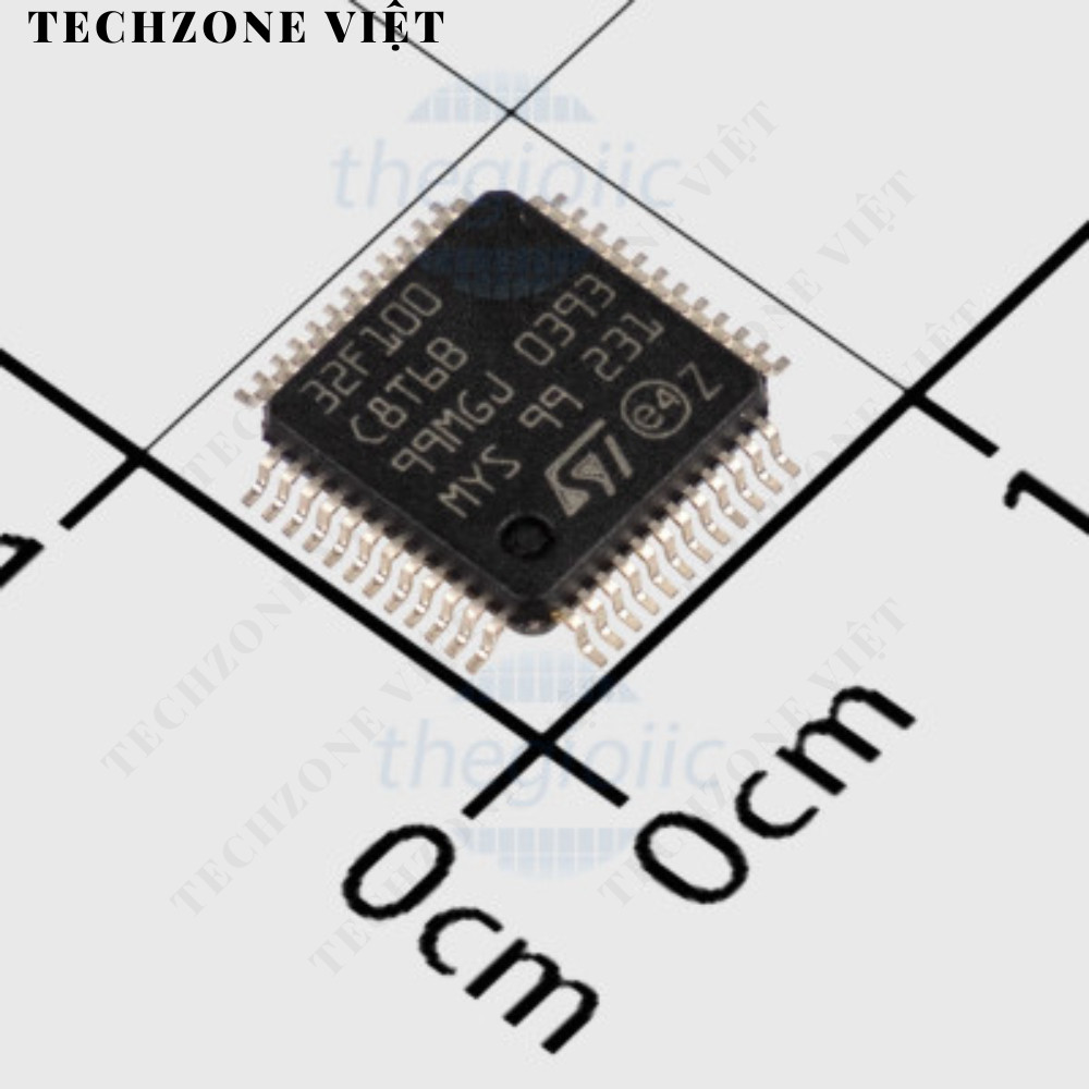 STM32F100C8T6B 48-LQFP, 32-Bit ARM Cortex M3 Microcontroller, 24MHz, 64KB FLASH, 48-LQFP TechZone Vi