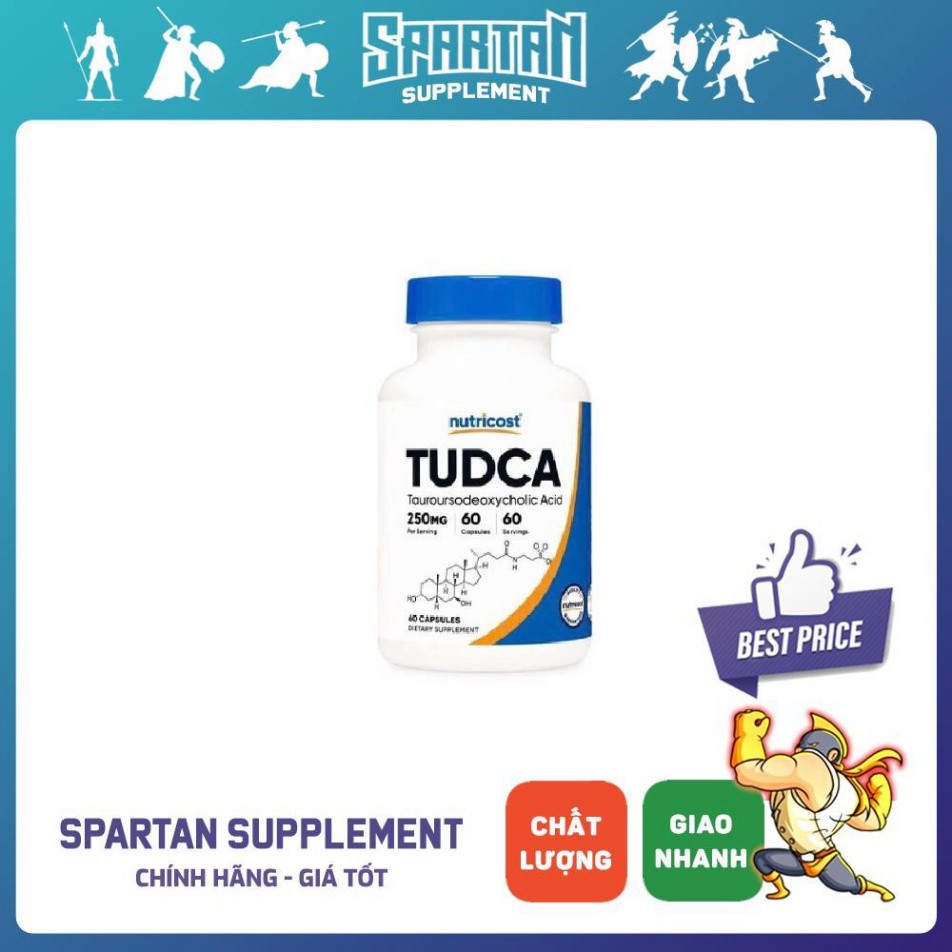 Nutricost TUDCA 250mg/500mg -  Cải Thiện Chức Năng Gan