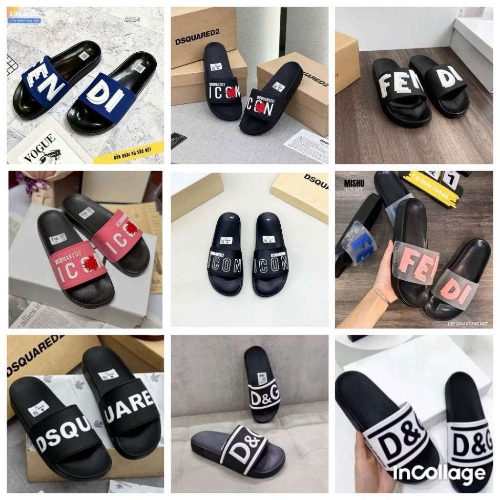 🔥Hot🔥Dép DSQ ICON Nam Nữ Lá Phong Đỏ Cao Cấp Full Màu Đế Cao Chống Trơn Trượt, Dép Boy Phố Dsq2 Cao Cấp NEWW