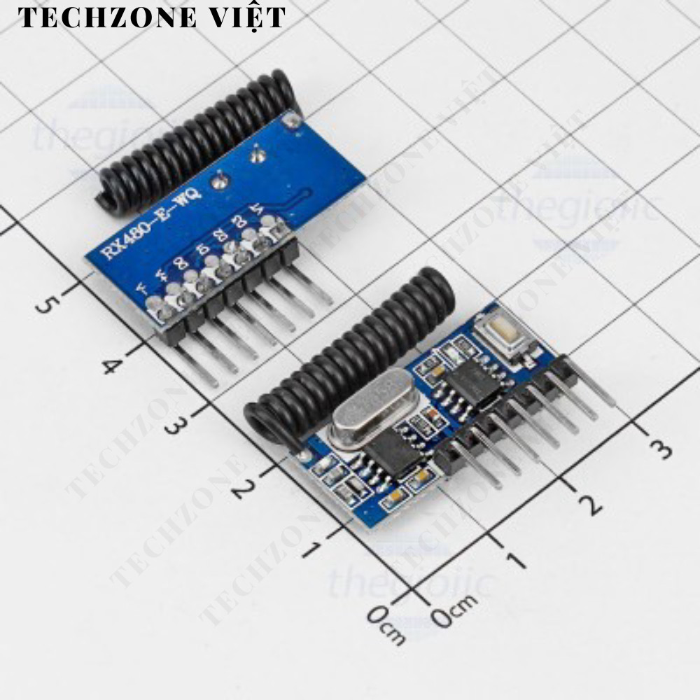 RX480E Module Thu Sóng RF 433MHz TechZone Việt