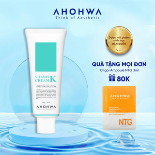 Kem Dưỡng Phục Hồi Ahohwa Vitamin K Cream 80g - Phục Hồi Da Mỏng Đỏ, Giãn Mao Mạch, Làm Dịu Da, Mờ Sẹo ( Chính Hãng )