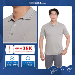 Áo Polo Nam Atelier Polo Trung Niên Cao Cấp Lịch Lãm Chất Liệu Cotton Màu Xám NINOMAXX 2312006