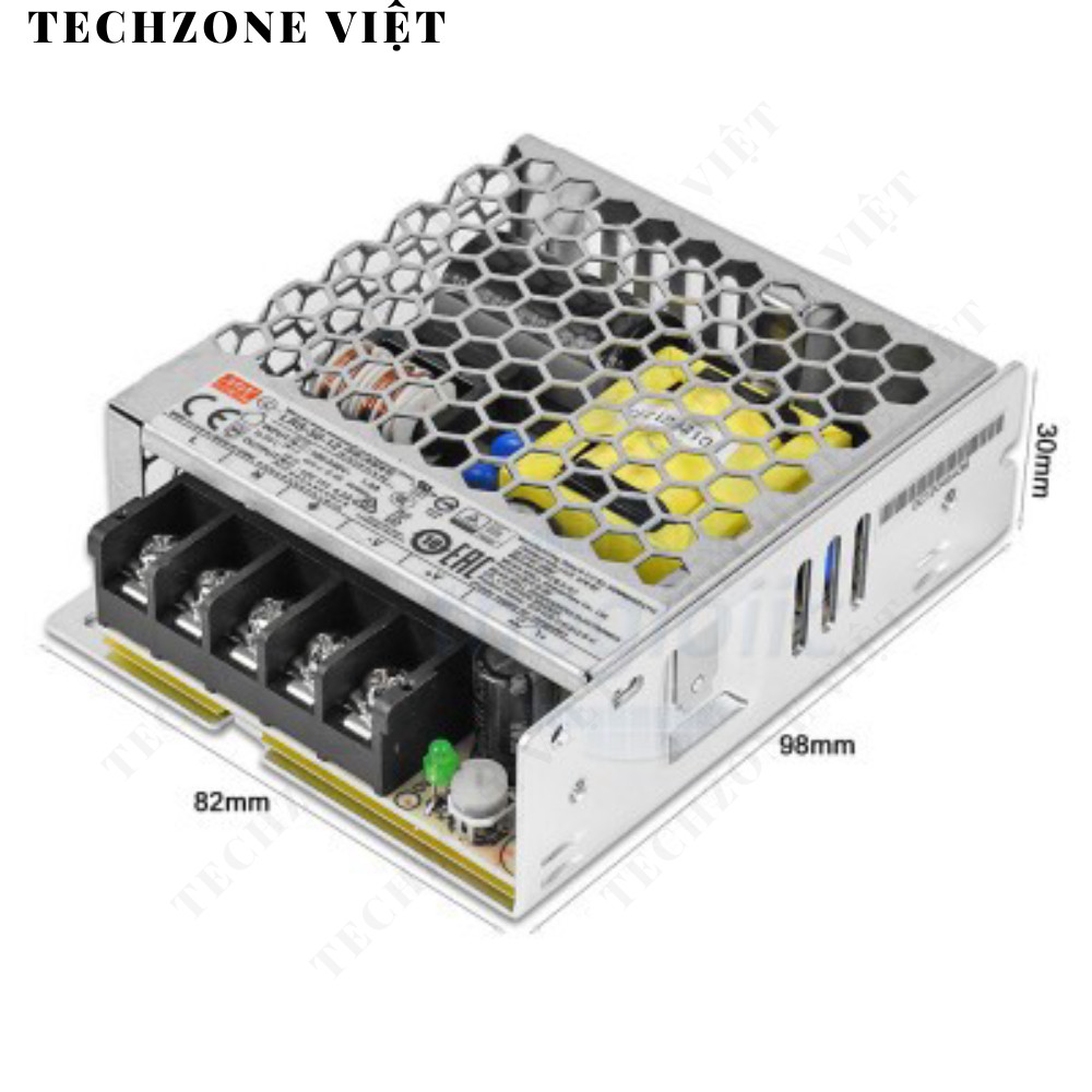 LRS-50-12 Nguồn Xung Tổ Ong Mean Well 12V 4.2A 50.4W TechZone Việt