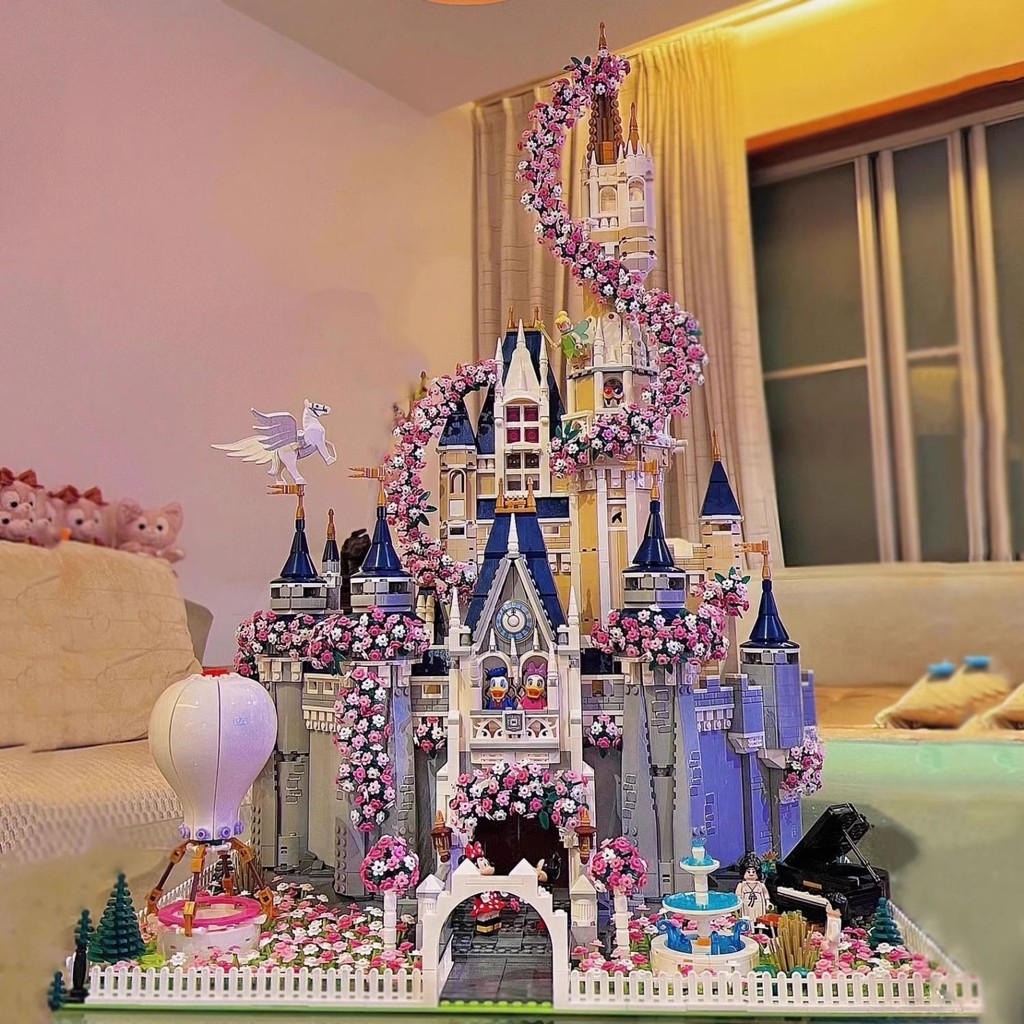 Tương thích với khối Lego, bộ đồ chơi xếp hình lâu đài công chúa Disney mới, quà sinh nhật cho bé gá