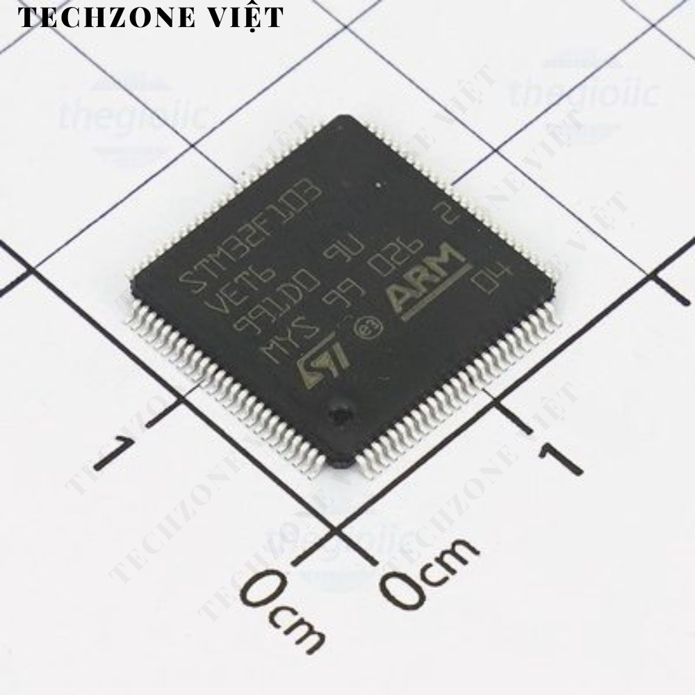 STM32F103VET6, 32-Bit ARM Cortex M3 Microcontroller, 72MHz, 512KB FLASH, 100-LQFP TechZone Việt
