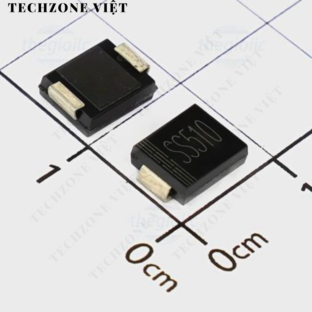 [10 Cái]- SS510 SMC Schottky Barrier Diodes 100V 5A TechZone Việt