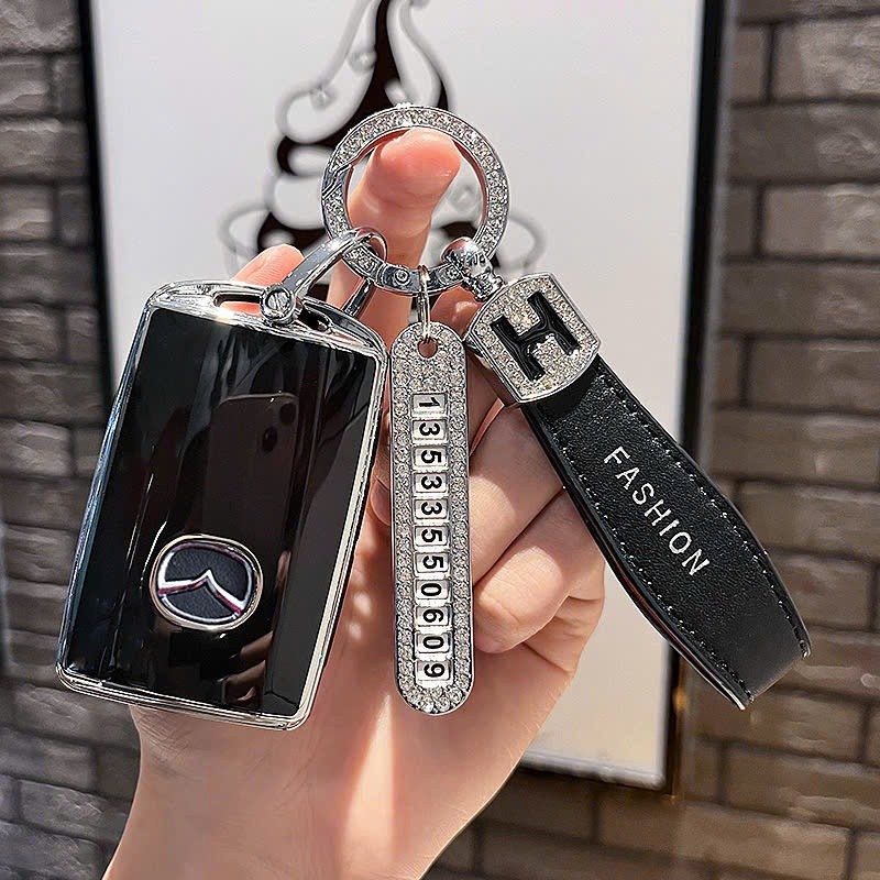 Ốp bọc chìa khoá ô tô Mazda 3 CX3 CX30 - 2020 - 2023, CX8 2022-Viền Bạc