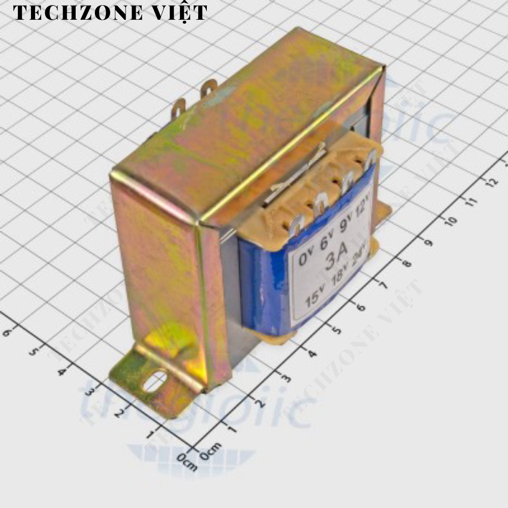 Máy Biến Áp 3A (6V 9V 12V 15V 18V 24VAC) TechZone Việt