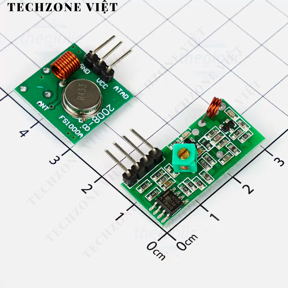 MX-433Mhz Bộ Thu Phát RF 433Mhz 200m TechZone Việt