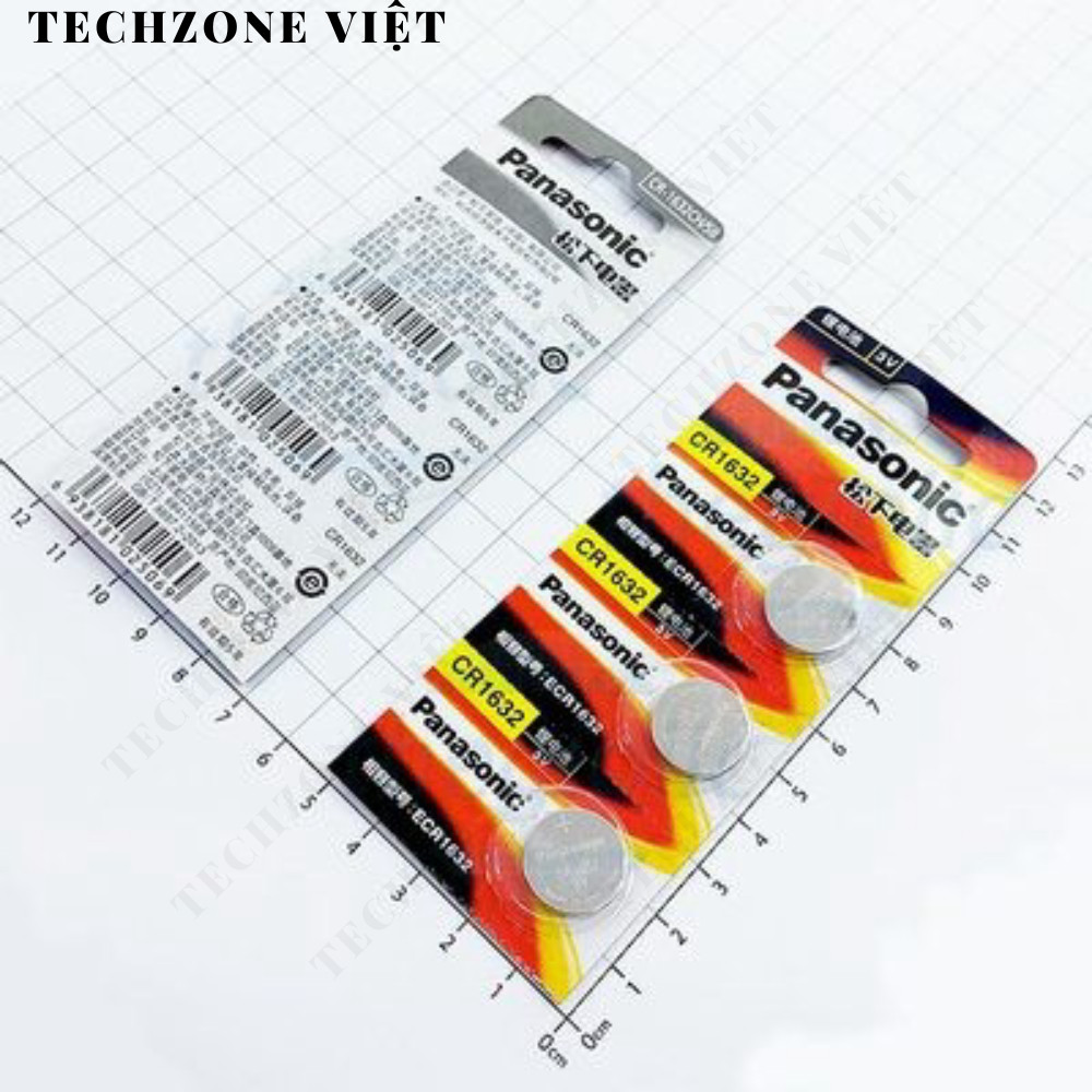 [2 Cái]- Pin CR1632 3V Panasonic TechZone Việt
