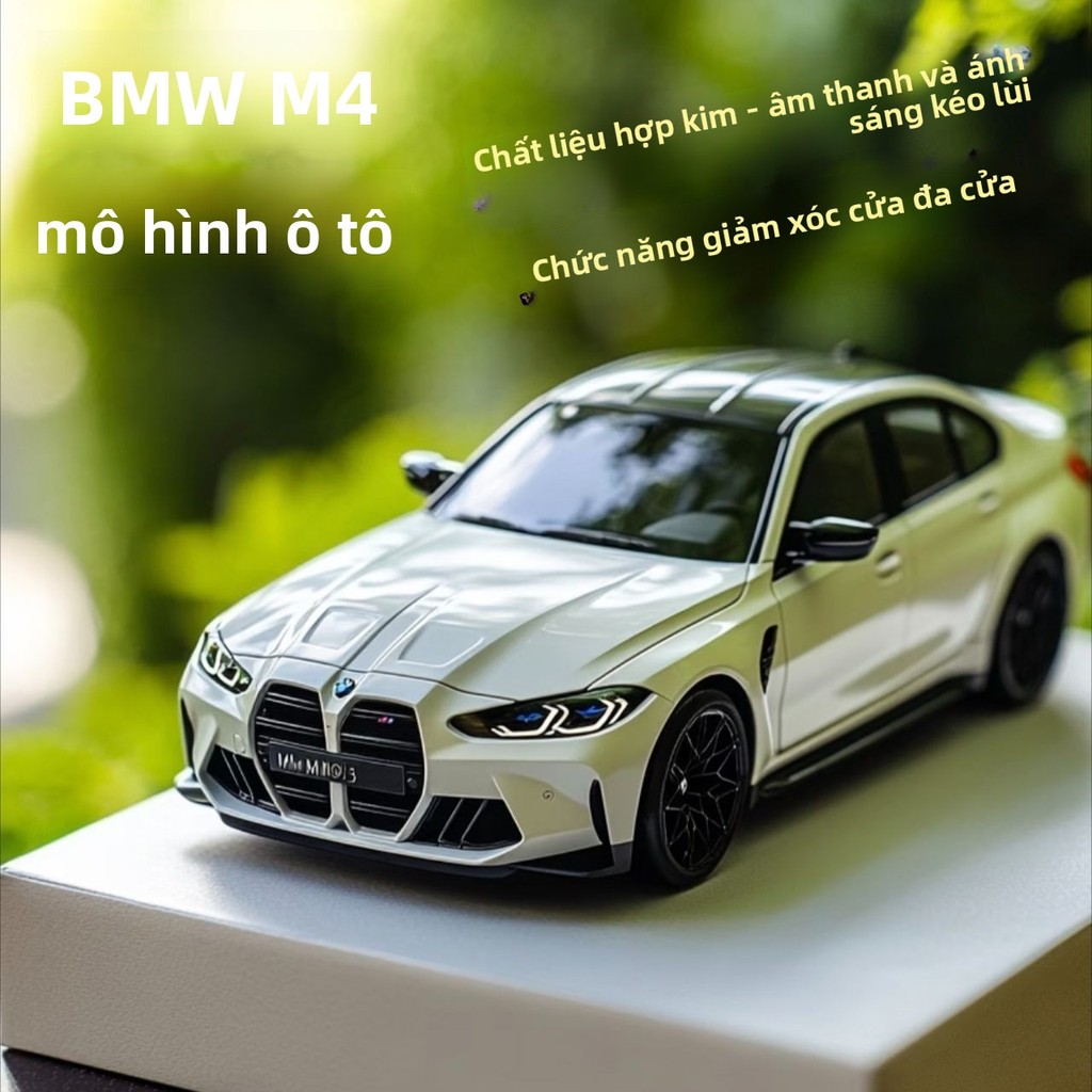BMW M4 1:32 HỢP KIM - CÓ LỰC ĐẨY, MÔ HÌNH ĐỂ BÀN CAO CẤP, QUÀ TẶNG NAM