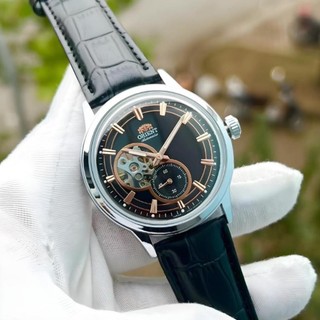 Đồng hồ nam Orient automatic dây da máy cơ nhật