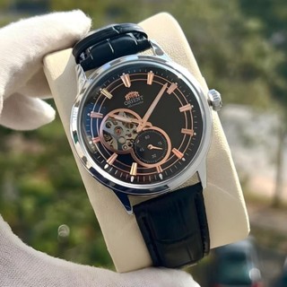 Đồng hồ nam Orient automatic dây da máy cơ nhật