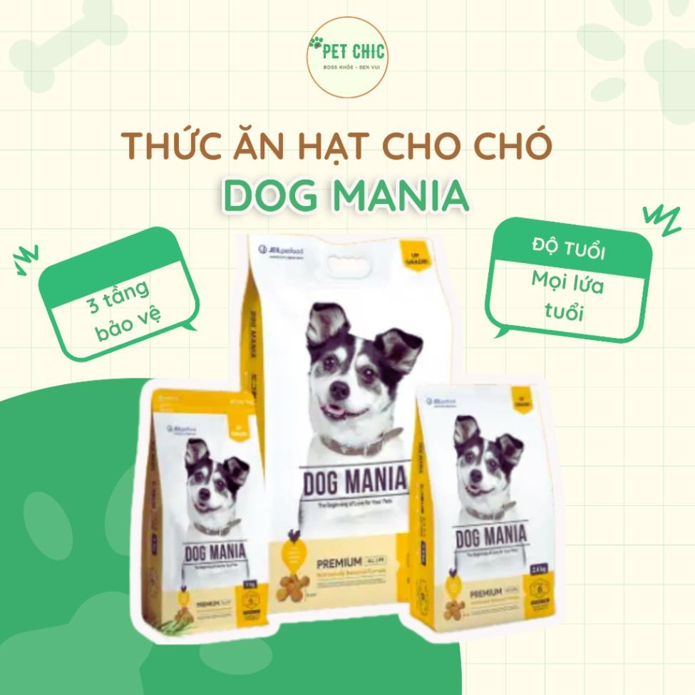 Thức Ăn Hạt Cho Chó Dog Mania Premium - 3 Tầng Bảo Vệ - PET CHIC