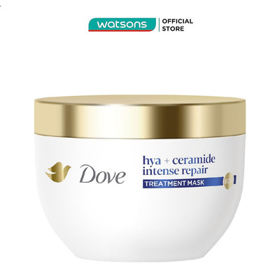 Kem Ủ Tóc Dove Phục Hồi Hư Tổn Hya + Ceramide Intense Repair Treatment Mask 300ml