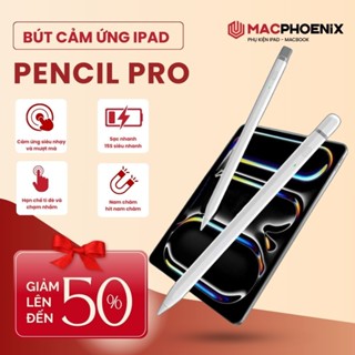 [Tặng ngòi thay thế] Bút Cảm Ứng iPad Macphoenix Pencil Pro AP01 – Bluetooth, Sạc Type-C, Hiển Thị Pin, Chống Tì Đè
