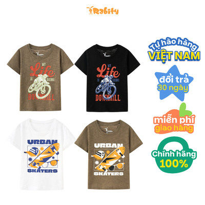[HÀNG LẺ SIZE]  Áo thun ngắn tay bé trai Rabity 900066
