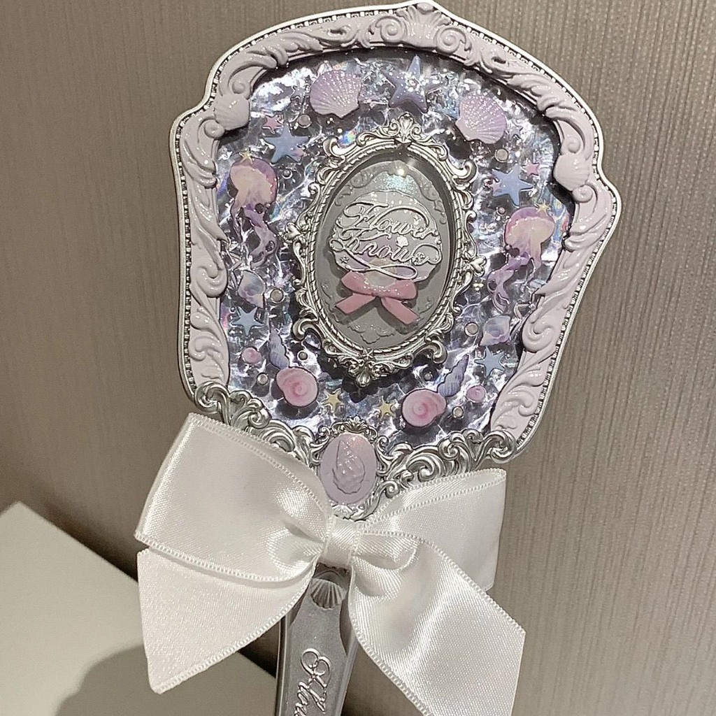 Gương cầm tay ngọc trai vỏ sò Flower Knows, gương trang điểm, phụ kiện công chúa đại dương, sản phẩm