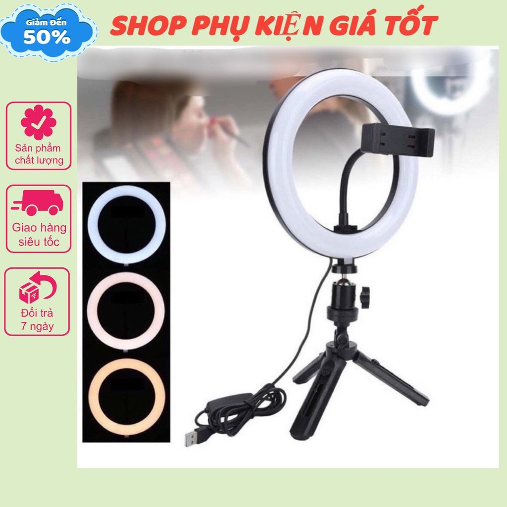 Đèn Livestream Size 16cm, 26cm, 33cm Để Bàn, Make Up Trang Điểm, Chụp Ảnh Sản Phẩm, Bán Hàng Online