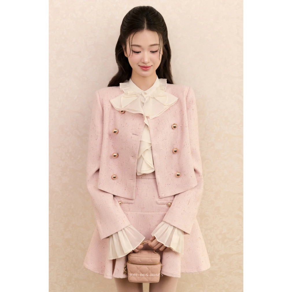 Set dạ text hồng ANA DRESS LISA STOREE ROSE STORE 668