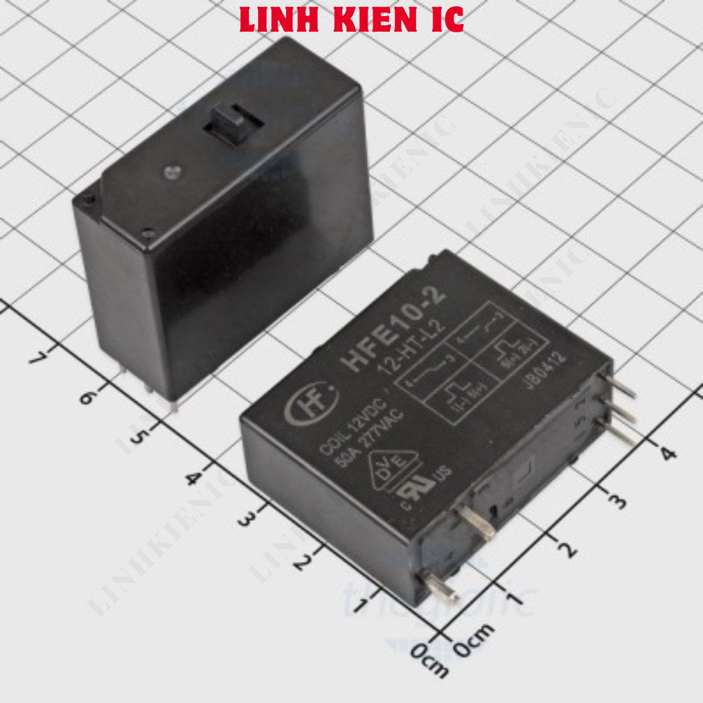 HFE10-2-12-HT-L2 Rơ Le SPST 12VDC 50A 5 Chân Linhkien IC