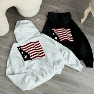 Áo Hoodie Zip khóa kéo lá cờ Nam Nữ Form Rộng Tay Dài  Unisex In Cờ Mỹ - Áo Khoác Nỉ  Style Hàn Quốc
