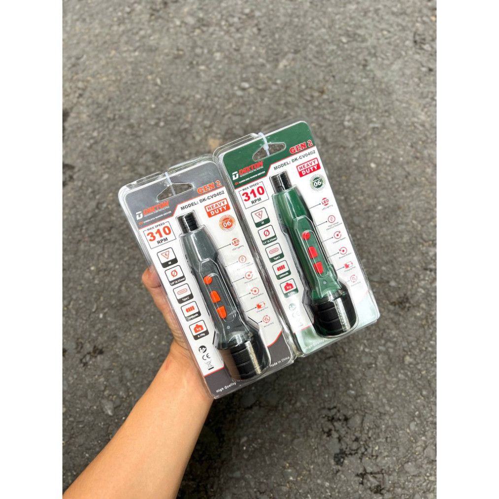 Máy vặt vít mini cầm tay dùng pin Dekton DK-CV0402/Lực siết 4N.m/Đèn pin
