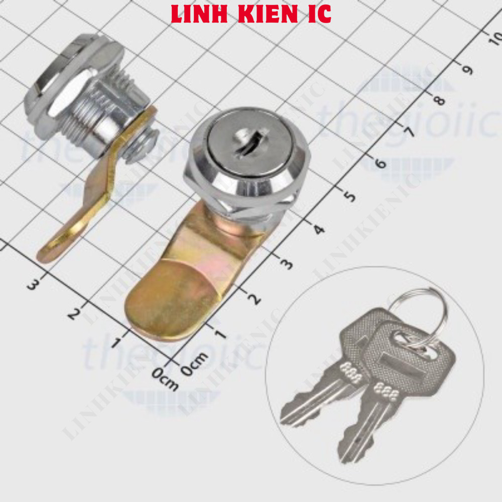MS402 Khoá Tủ Điện Hợp Kim Kẽm 16mm Kèm 2 Chìa Khóa Linhkien IC