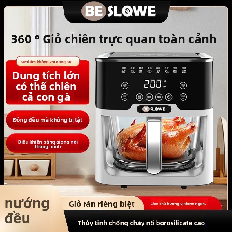 BE Nồi chiên không dầu gia đình đa chức năng lò nướng điện thông minh màn hình cảm ứng dung tích lớn lò nướng điện cao c