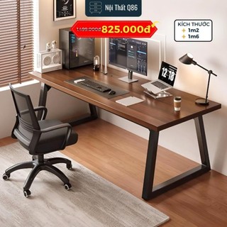 Bàn Làm Việc Tại Nhà NỘI THẤT DINO Dài 1m6 Chân Sắt Hộp 4x4cm Chắc Chắn Mặt Gỗ MDF Phủ Melamine chống nước