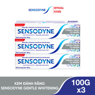  Bộ 3 Kem đánh răng SENSODYNE Gentle Whitening 100g giúp giảm ê buốt hiệu quả và làm trắng răng tự nhiên 