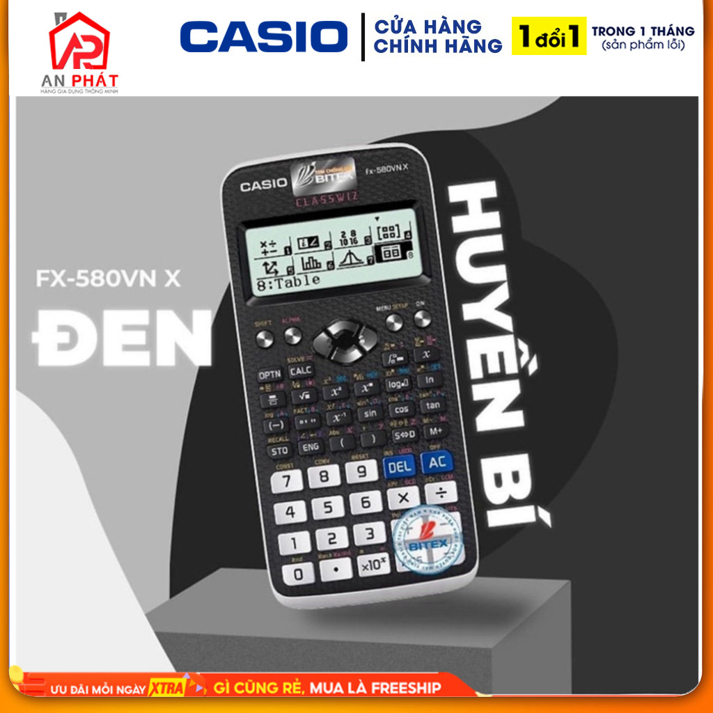 Máy tính CASIO Fx 580VN X thế hệ mới (Nhiều Màu) - Độ chính xác cao, giá rẻ, bảo hành 24 tháng (APS)