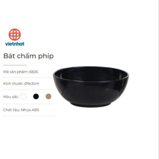  SET 5 Bát chấm phíp Việt Nhật Nâu Đen Trắng  6826  bát chấm nhựa bát đựng nước sốt nước chấm gia vị 