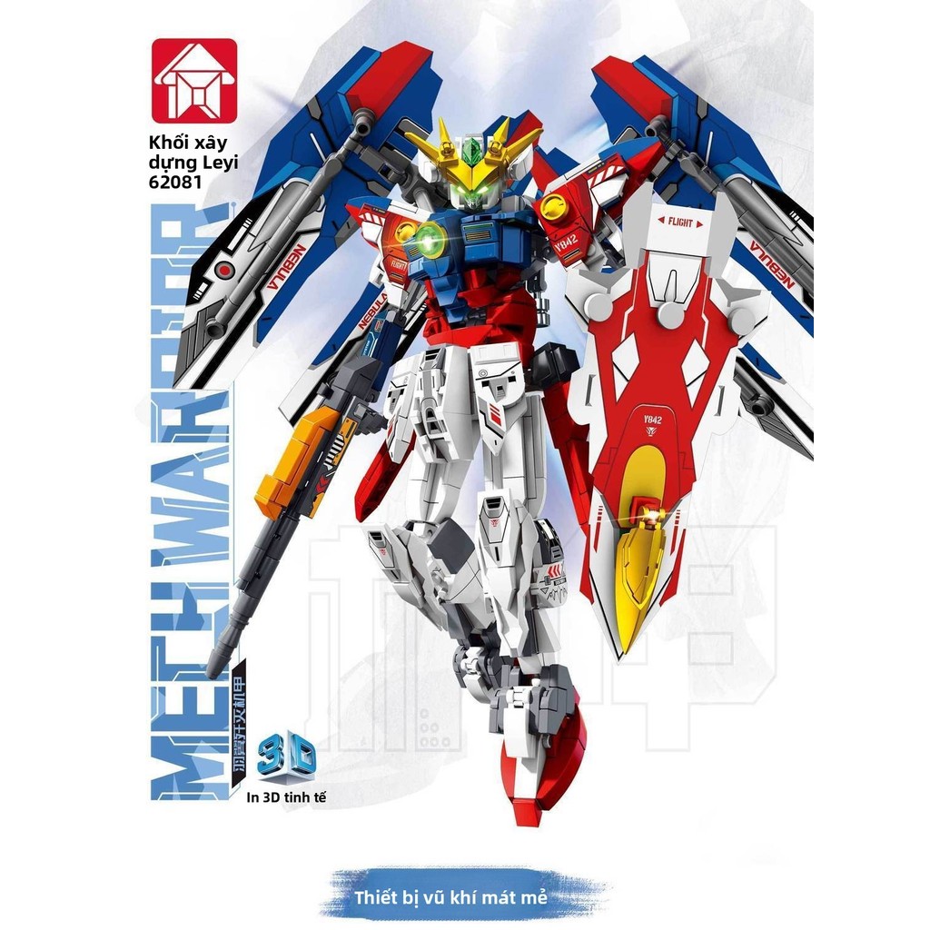 Tương thích với LEGO Gundam Strike Freedom, khối xây dựng Mecha biến hình, mô hình robot lắp ráp giá