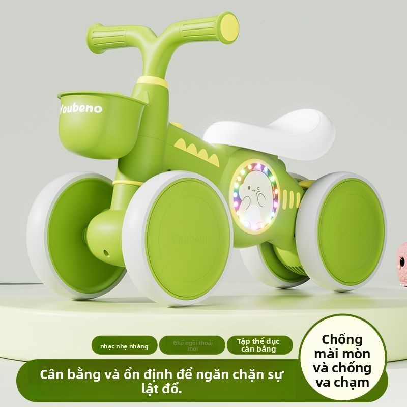 Xe đạp thăng bằng cho trẻ em1-3Xe tay ga chống lật cho trẻ 1 tuổi, xe trượt nhẹ cho trẻ em