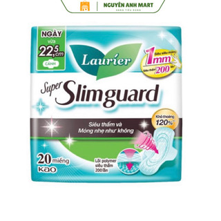 BĂNG VỆ SINH LAURIER SIÊU MỎNG SUPER SLIM GUARD 1MM 22.5CM 20 MIẾNG