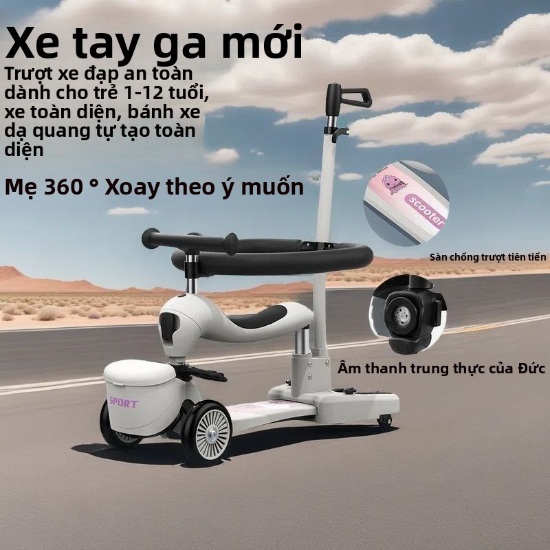 SCOOTER-Xe Scooter trẻ em chống ngã, xe scooter dày chống rơi, xe đẩy ngoài trời, xe scooter Yoyo, x