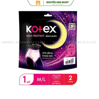 BĂNG VỆ SINH KOTEX BAN ĐÊM DẠNG QUẦN M-L 2 MIẾNG