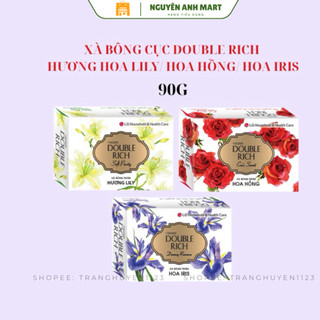 COMBO 3 HỘP XÀ BÔNG CỤC DOUBLE RICH HƯƠNG HOA HỒNG/ IRIS/ LILY 90G